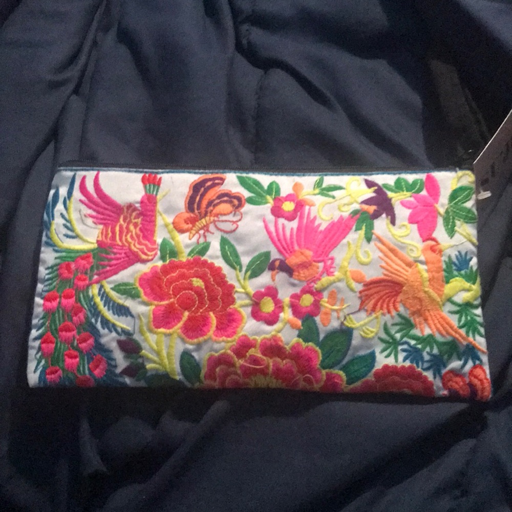 Clutch/bag colorful inside pocket